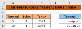 Menggabungkan 3 angka jadi tanggal